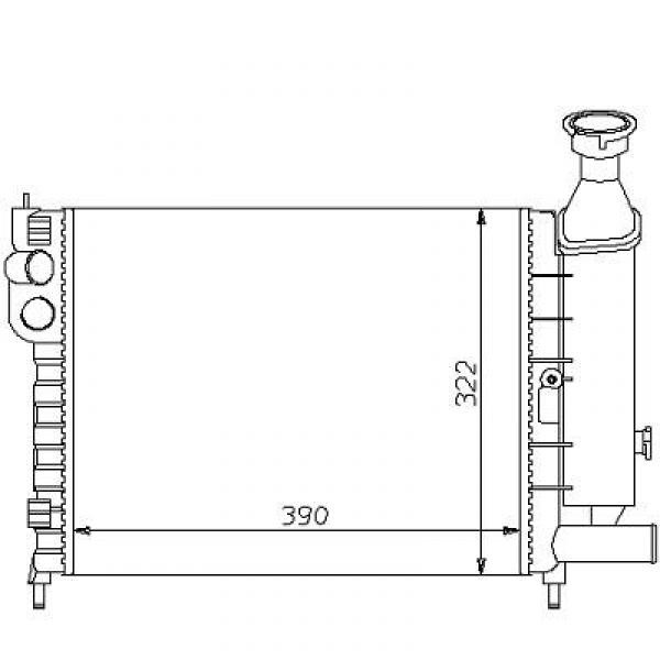 Radiator CITROEN AX 91-96 390x322