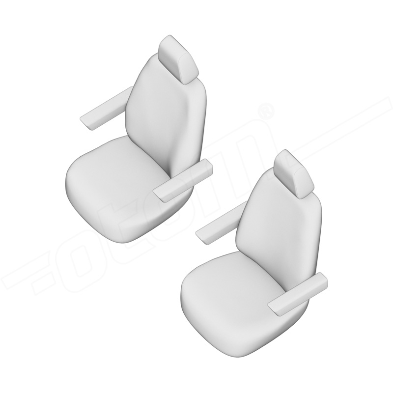 otoM Original Design Stoffen Stoelhoezenset 1+1  Volkswagen Transporter T7 2024- (armsteunen aan beide stoelen)