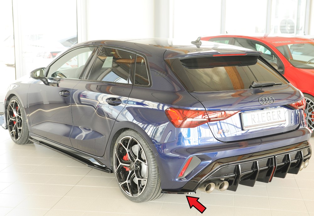Achterzijdiffusers Audi A3 (GY) – 06.24-  glans zwart