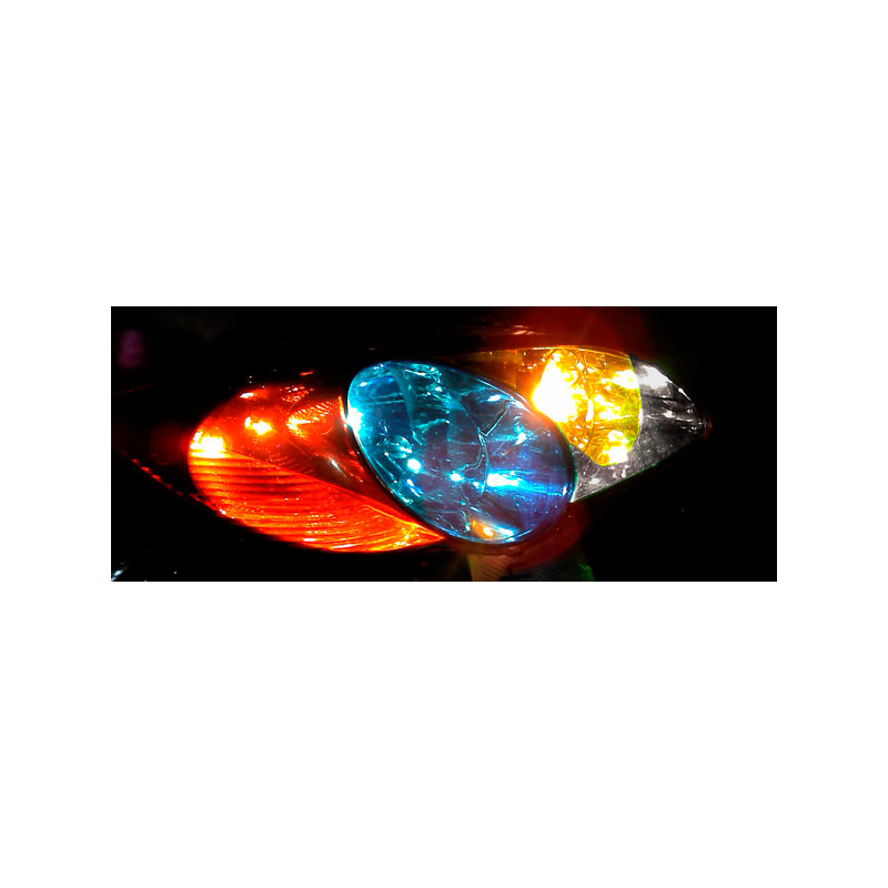 Koplamp-/achterlicht folie - Zwart - 1000x30 cm