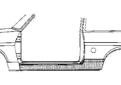 dorpel, 2 drs, links Ford Fiësta, 1976-1983