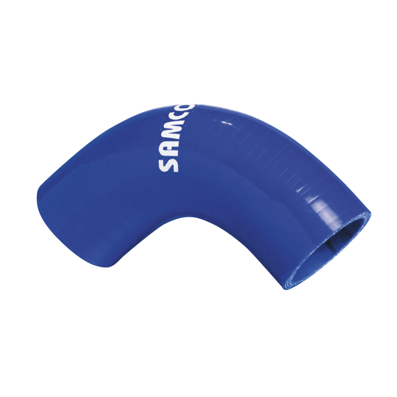 Samco Siliconen slang 90 graden bocht olie en diesel resistent - Lengte 102mm - Ø38mm - Blauw