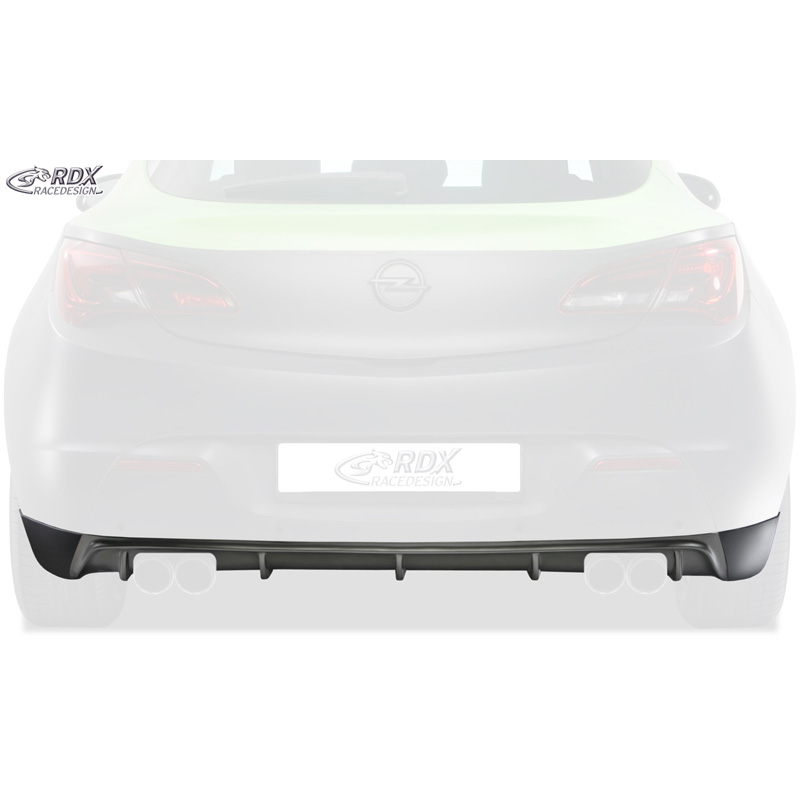 Rear bumper skirt 'Diffusor'  Opel Astra J GTC 2009-2015 excl. OPC (for double exhaust) (PUR)