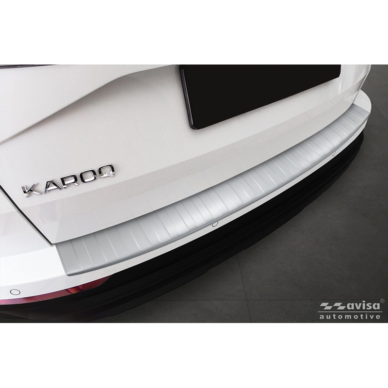 Avisa RVS gepoedercoate Achterbumperprotector  Skoda Karoq Facelift 2022- incl. Sportline 'Soft Silver'