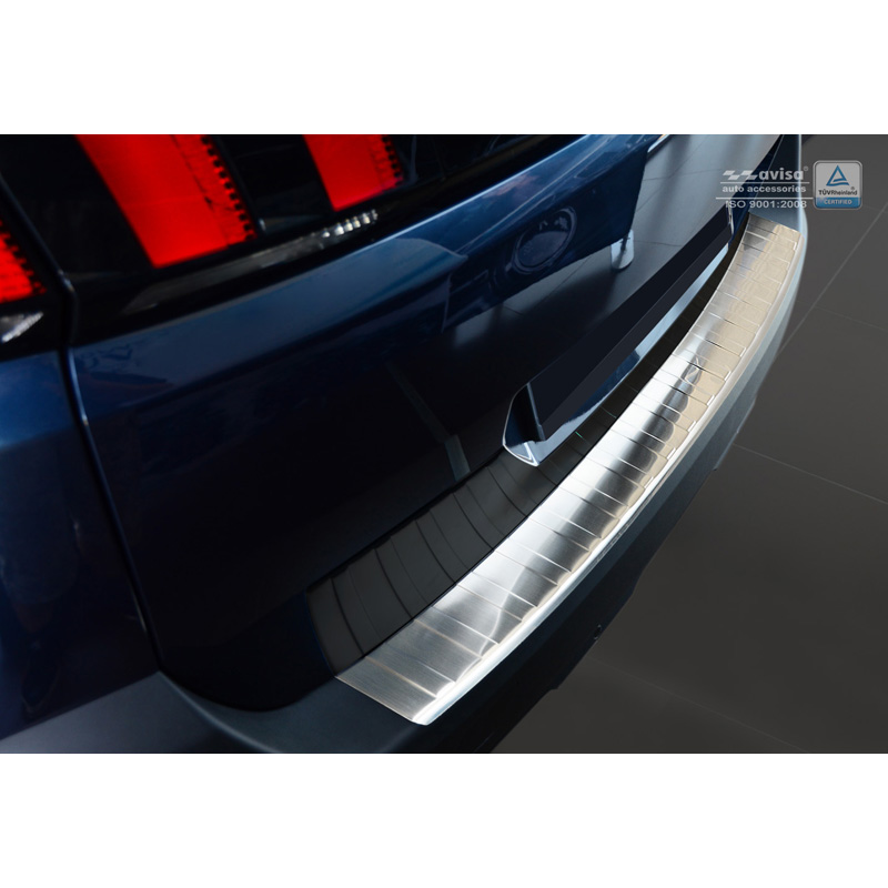 Stainless Steel Rear bumper protector  Peugeot 5008 II 2017-2024 (excl. GT-Line) 'Ribs'
