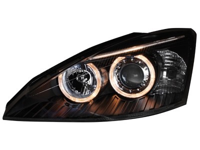 Koplampen Ford Focus Angel Eyes 98-01 zwart