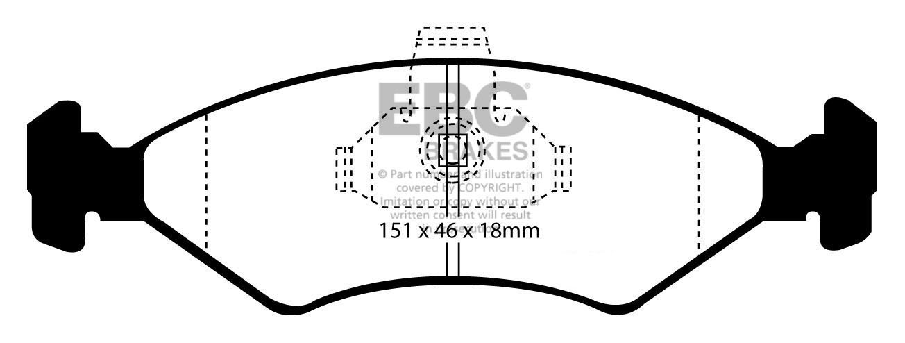 EBC Brakes FORD Puma 1.4 98-2000 Remblokken voorzijde