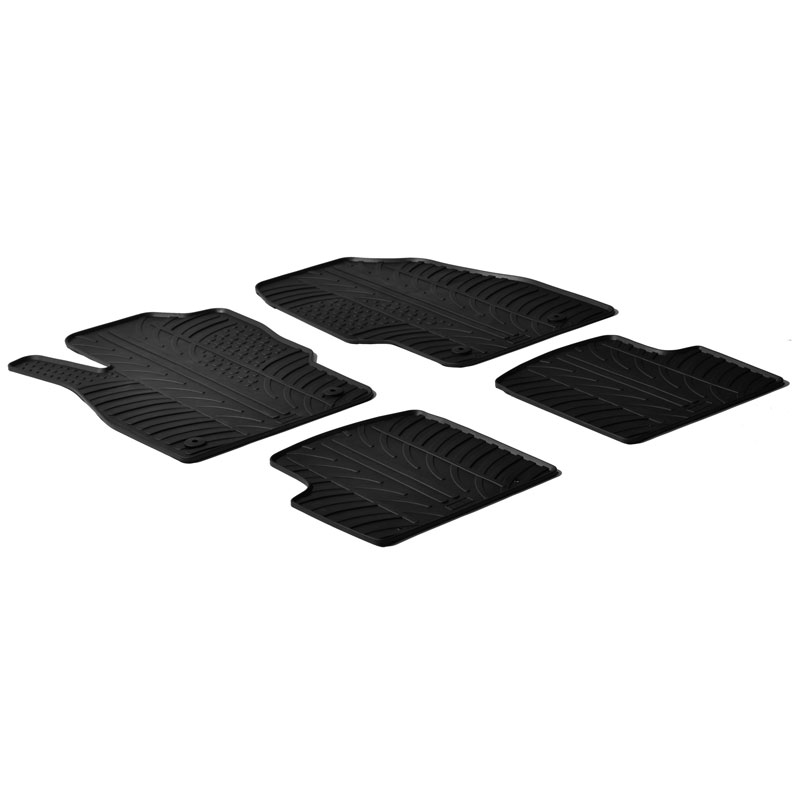 Rubbermatten  Opel Corsa D 2006-2014 (T profiel 4-delig + montageclips)