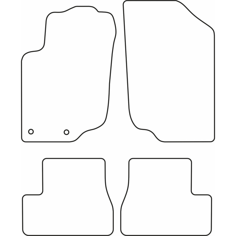 Set velour car mats  Peugeot 207 CC 2007-2013