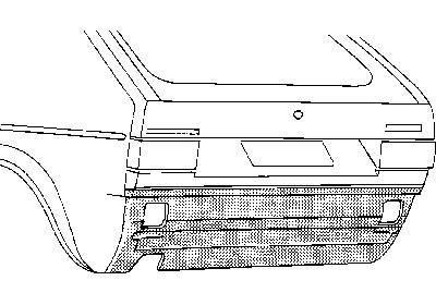 achteronderplaat, H = 35 cm VW Golf 1, 1974-1983