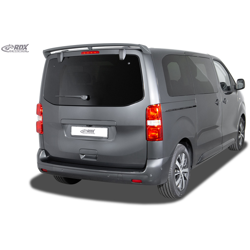 RDX Racedesign Roof spoiler  Citroën Jumpy/Dispatch/Spacetourer & Peugeot Expert III/Traveller & Toyota Proace 2016- & Opel Vivaro C/Zafira Life 2019- & Fiat Scudo/Ulysse 2022- (with rear hatch) (PU)