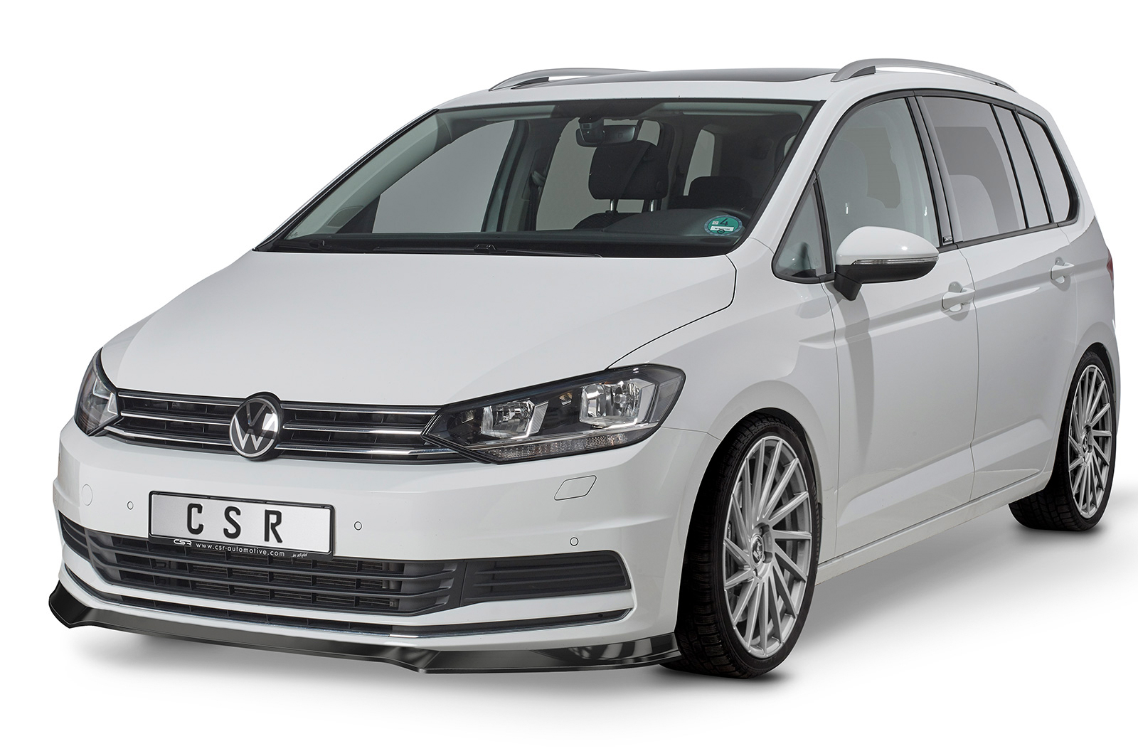 Voorspoiler VW Touran II CSR glans Zwart