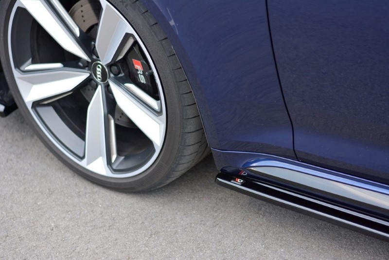 Zijskirts Audi RS4 B9 Maxton Glans Zwart