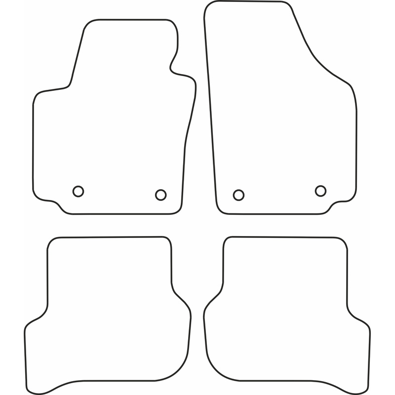 Set velour car mats  Seat Altea 2004-2008