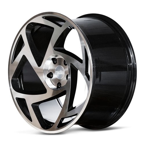 RADI8 S5 9.5x18 5x100 35 Gloss black machine face 66,6 Velgen