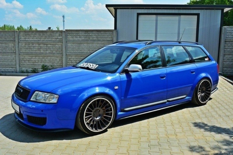 Zijskirts Diffusers Audi RS6 C5 Glanzend Zwart