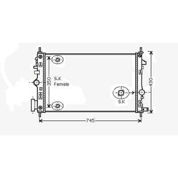 Radiator INSIGNIA 08->> 680x400x27. 2.0CDTI TURBO DIESEL