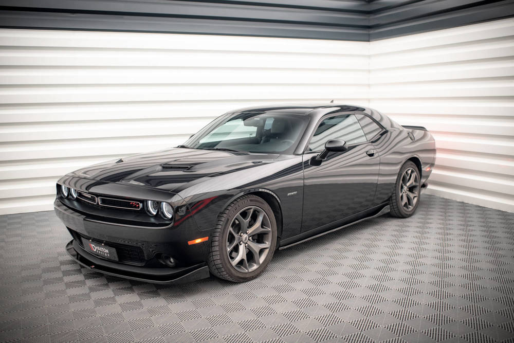 Zijskirts Dodge Challenger RT MK3 FL Maxton Glanzend Zwart