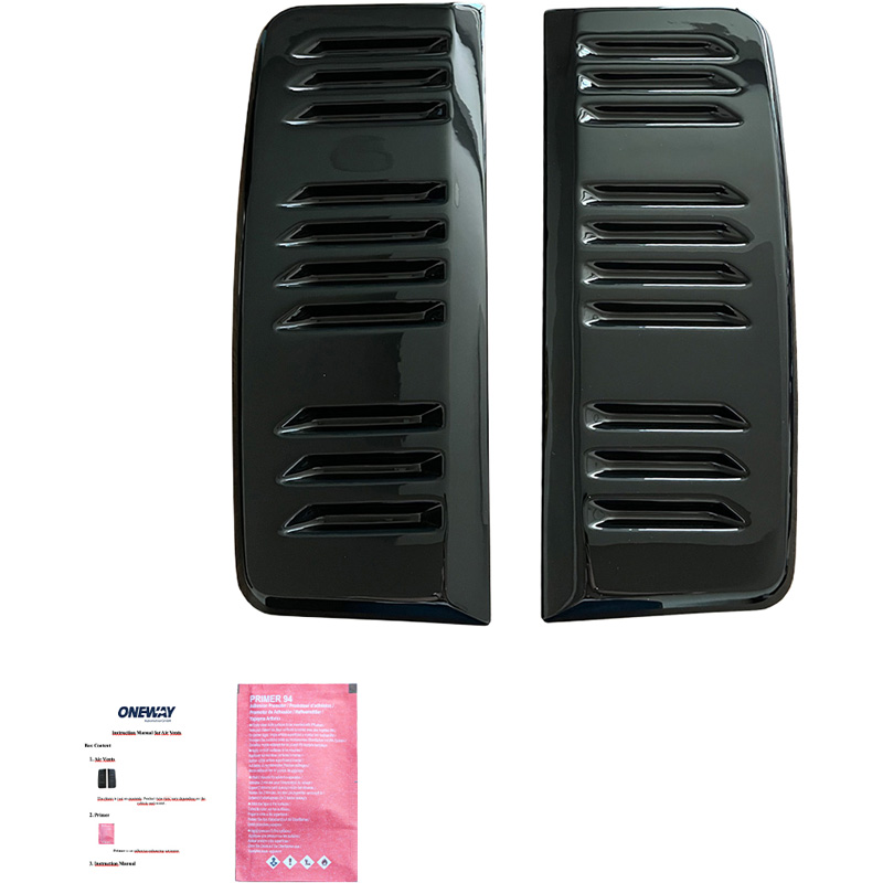Oneway Air Vents  Volkswagen Transporter T5.1/T6/T6.1 2010-2022 (Long wheel base) - Version 2 - Gloss black