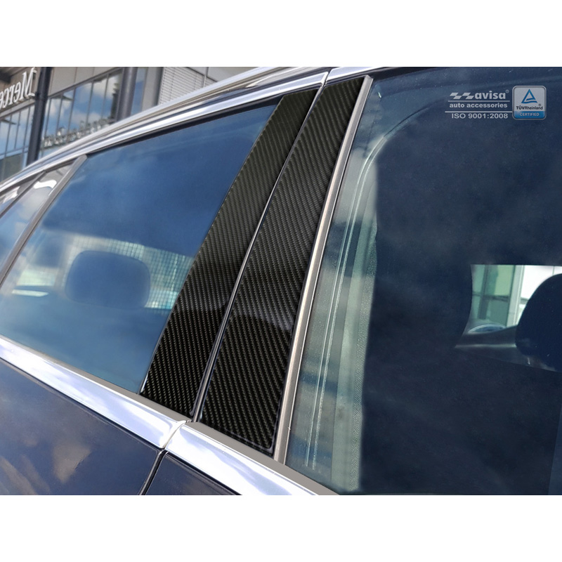 B-Pillars covers  Mercedes-Benz C-Class W205 Sedan 2014-2021 Black Carbon