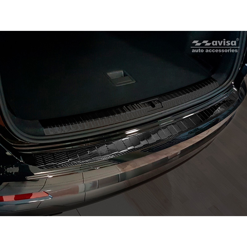 Real 3D Carbon Rear bumper protector  Audi Q3 II 2019- incl. S-Line 'Ribs'