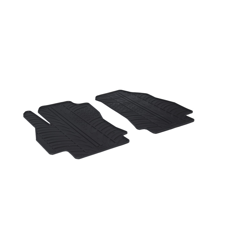 Rubber car mats set  Citroen Nemo / Peugeot Bipper / Fiat Fiorino 2008- (TK profile 2-pieces)