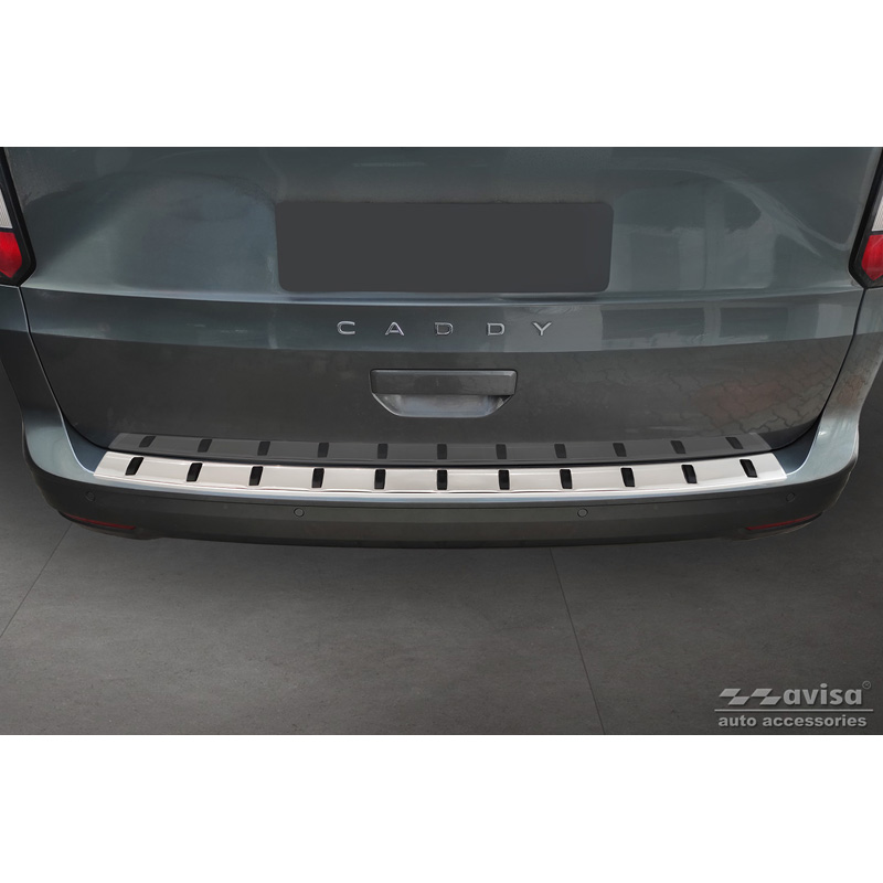 Stainless Steel Rear bumper protector  Volkswagen Caddy V Cargo & Combi 2020- 'STRONG EDITION'