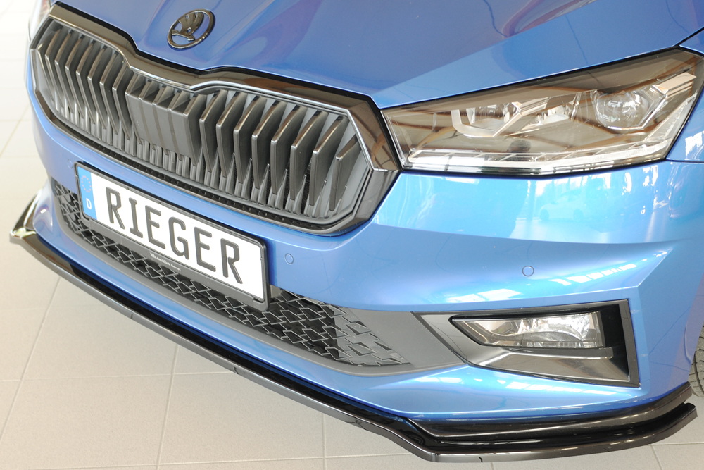 Voorspoiler Škoda Fabia (PJ) Monte Carlo – 06/2021 glans zwart