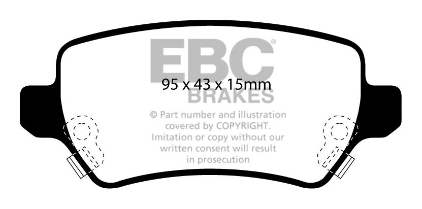 EBC Brakes OPEL Zafira B 2.2 2005-.. Remblokken achterzijde gree