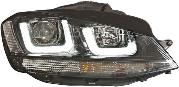 Headlights VW Golf VII with led DRL 12- black