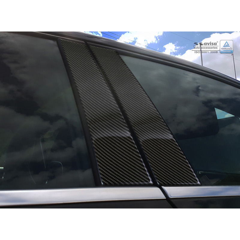 B-Pillars covers  Mercedes-Benz A-Class W176 2015- Black Carbon