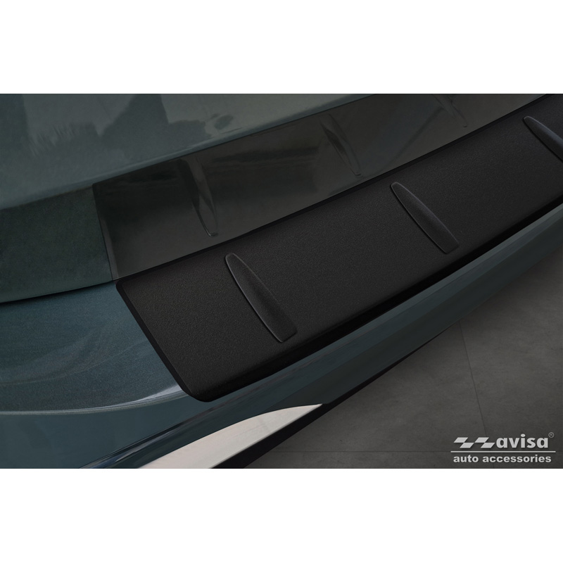 Matt Black Stainless Steel Rear bumper protector  Volkswagen Tiguan (CT1) 2024- 'Ribs'