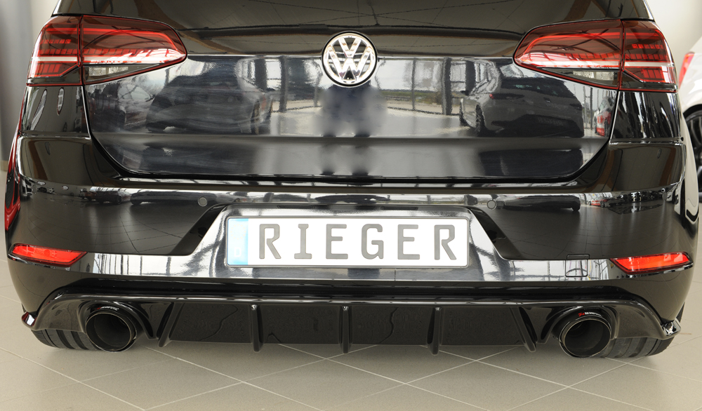 Achterbumper Diffusor VW Golf 7,5 GTI 2017- Rieger Glossy black