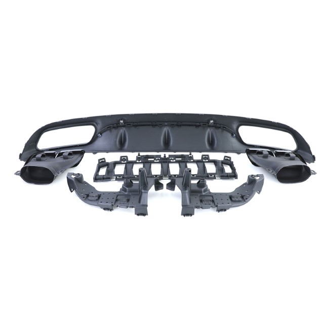 Diffusor Mercedes C205 A205 Coupe / Cabrio 15-19 C63 Design Zwart
