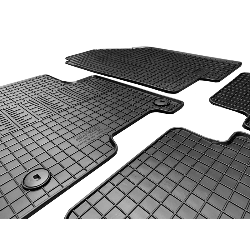 Rubber car mats set  Hyundai Tucson (NX4E) Full Hybrid 2020- (4-pieces + fixing system)