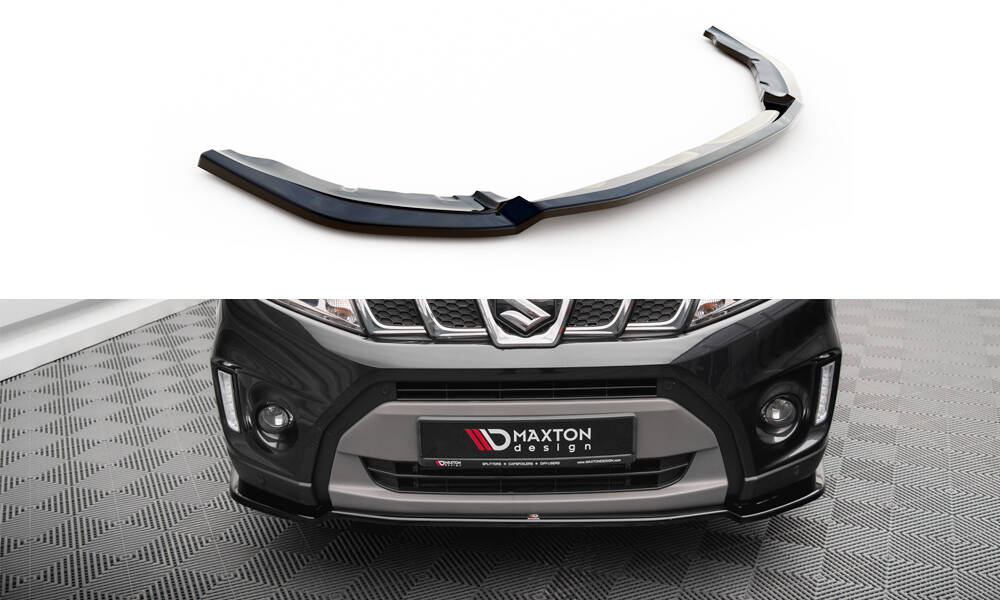 Voorspoiler V.1 Suzuki Vitara S Mk2 Maxton Glans Zwart