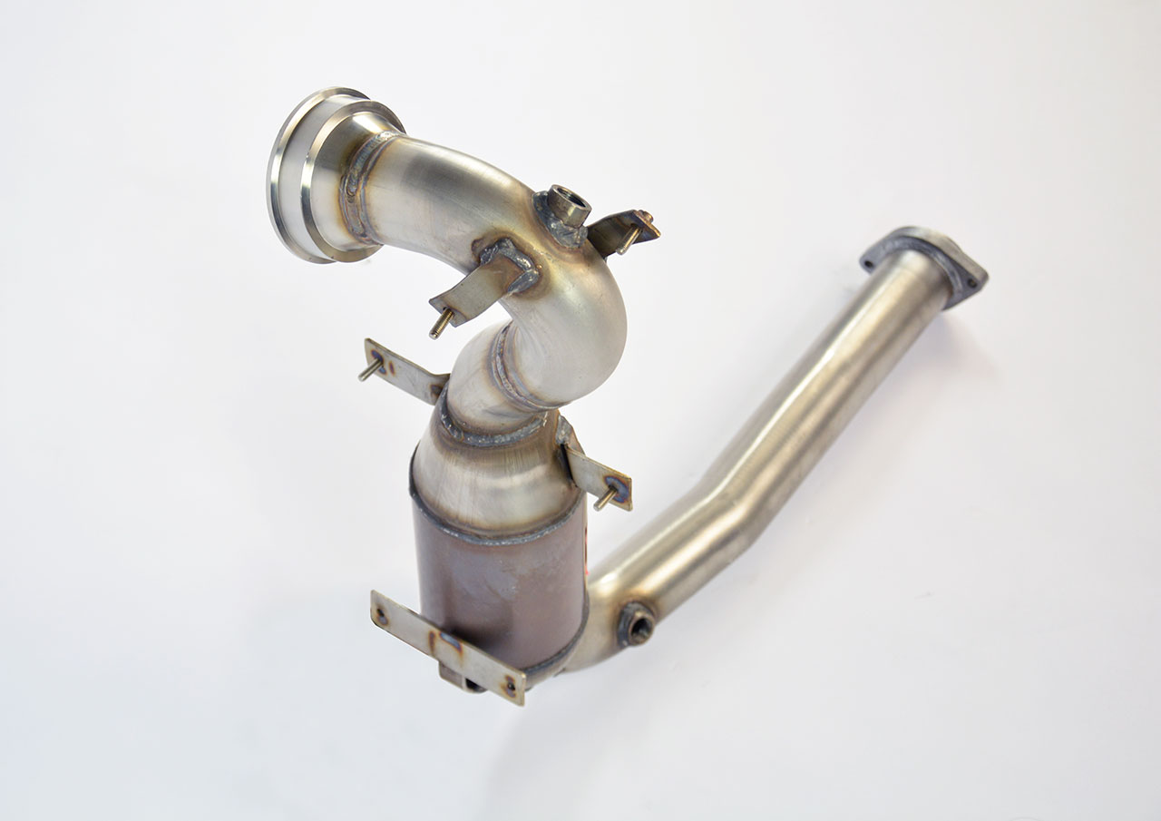695 ABARTH 1.4T "Tributo Ferrari" (180 Hp) 2009 Turbo downpipe kit + Metallic catalytic converter (M