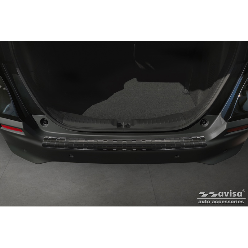Black Stainless Steel Rear bumper protector  Honda Jazz Crosstar Hyrbid 2020- 'Ribs'