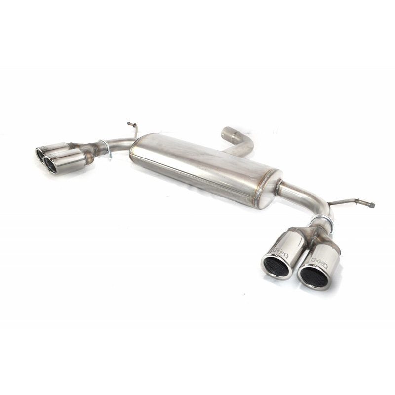 Double stainless steel sport exhaust  Volkswagen Touran 1.4TSi 103/110/125kW/1.6FSi 75/85kW/2.0FSi 80/110kW/1.9TDI 66/77kW/2.0TDI 100/103/125kW 2003-2010 2x 70mm