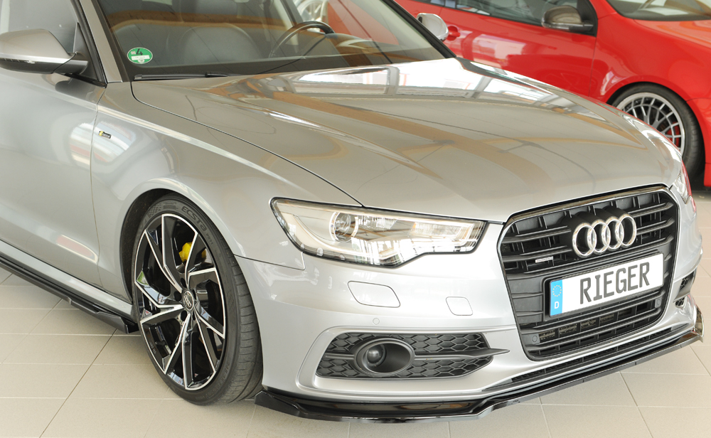 Voorspoiler Audi A6 (4G/C7): 11.10-08 glans zwart