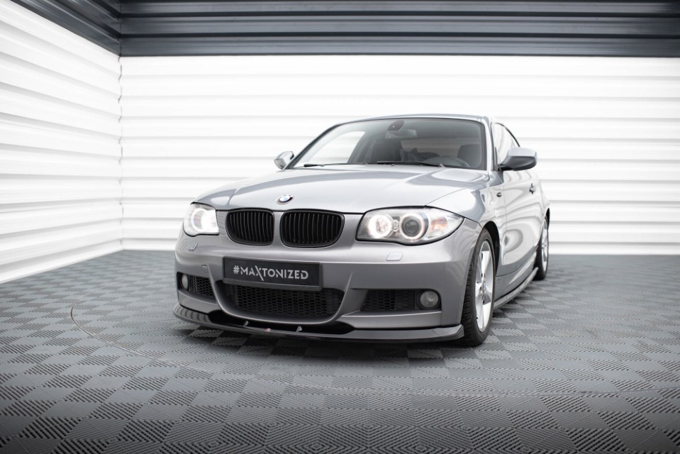 Voorspoiler BMW 1 E82 Glanzend Zwart Maxton V.2