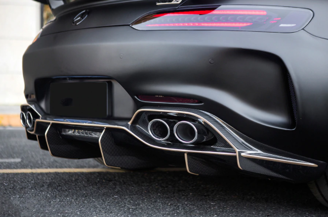 Mercedes Benz AMG GT/GTS/GTC IMP Style Deels Carbon Fiber Achterbumper met Diffuser 2017-2020