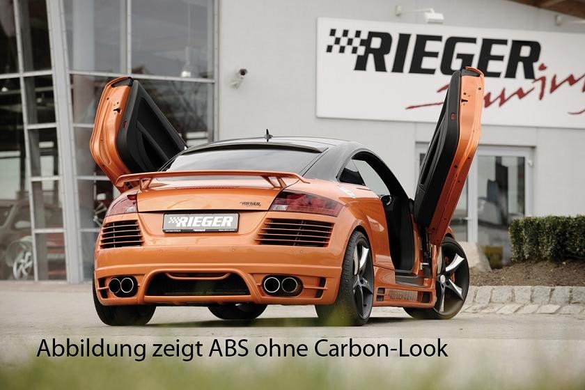 Achterbumper Audi TT 09.06- Rieger met Carbon-look & Racegaas