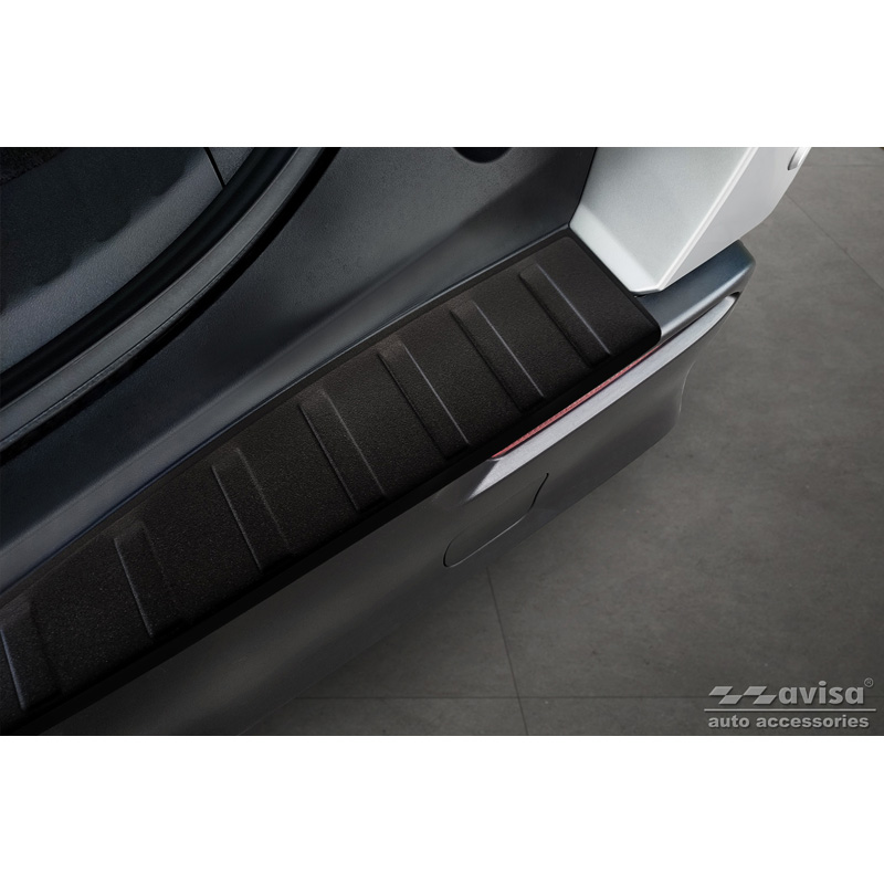 Matt Black Stainless Steel Rear bumper protector  Toyota bZ4X 2021- & Subaru Solterra 2022- 'Ribs'