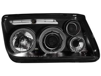 Koplampen VW Bora Angel Eyes Zwart