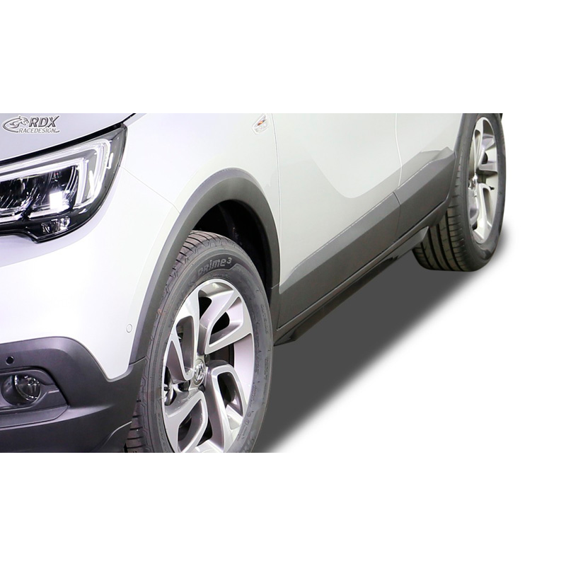 Side skirts 'Slim'  Opel Crossland 2017- (ABS glossy black)