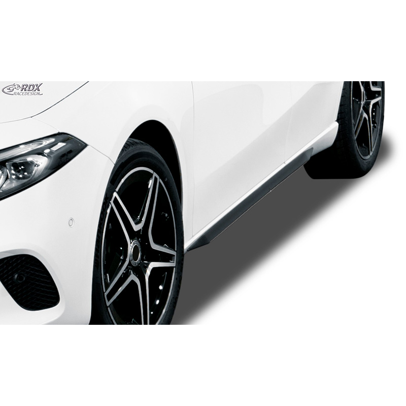 Side skirts 'Slim'  Mercedes A-Class W177 2018- (ABS glossy black)