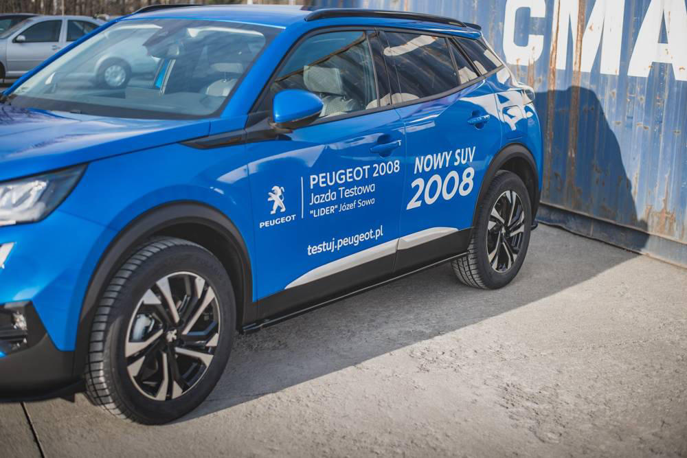 Zijskirts Peugeot 2008 MK2 19-.. Glans Zwart