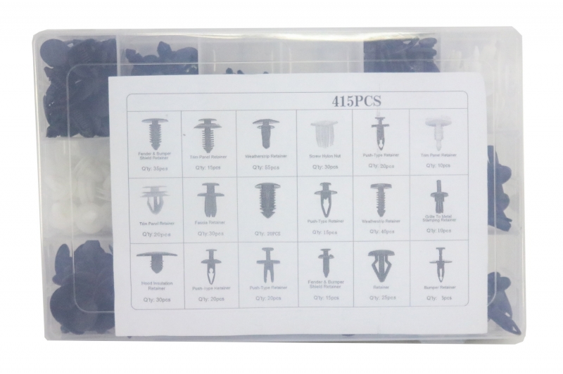Auto Clips Plastic fasteners Kit 415 pcs