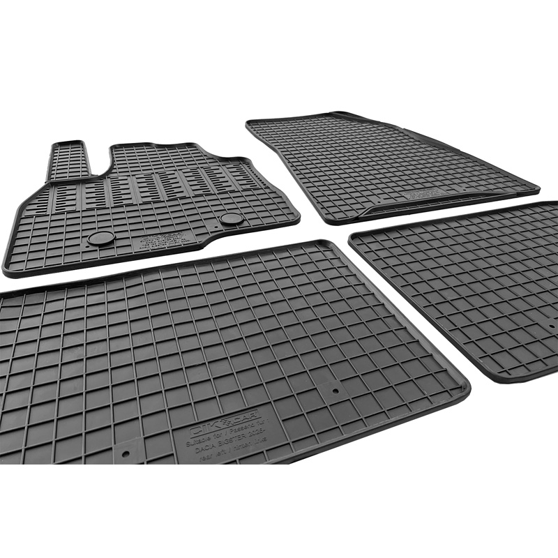 CIKCAR Rubber car mats set  Dacia Bigster Mild Hybrid 2024- (4-pieces + fixing system)